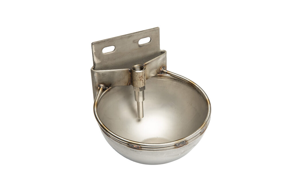 Abbeveratoio inox per vitelli con valvola a spillo